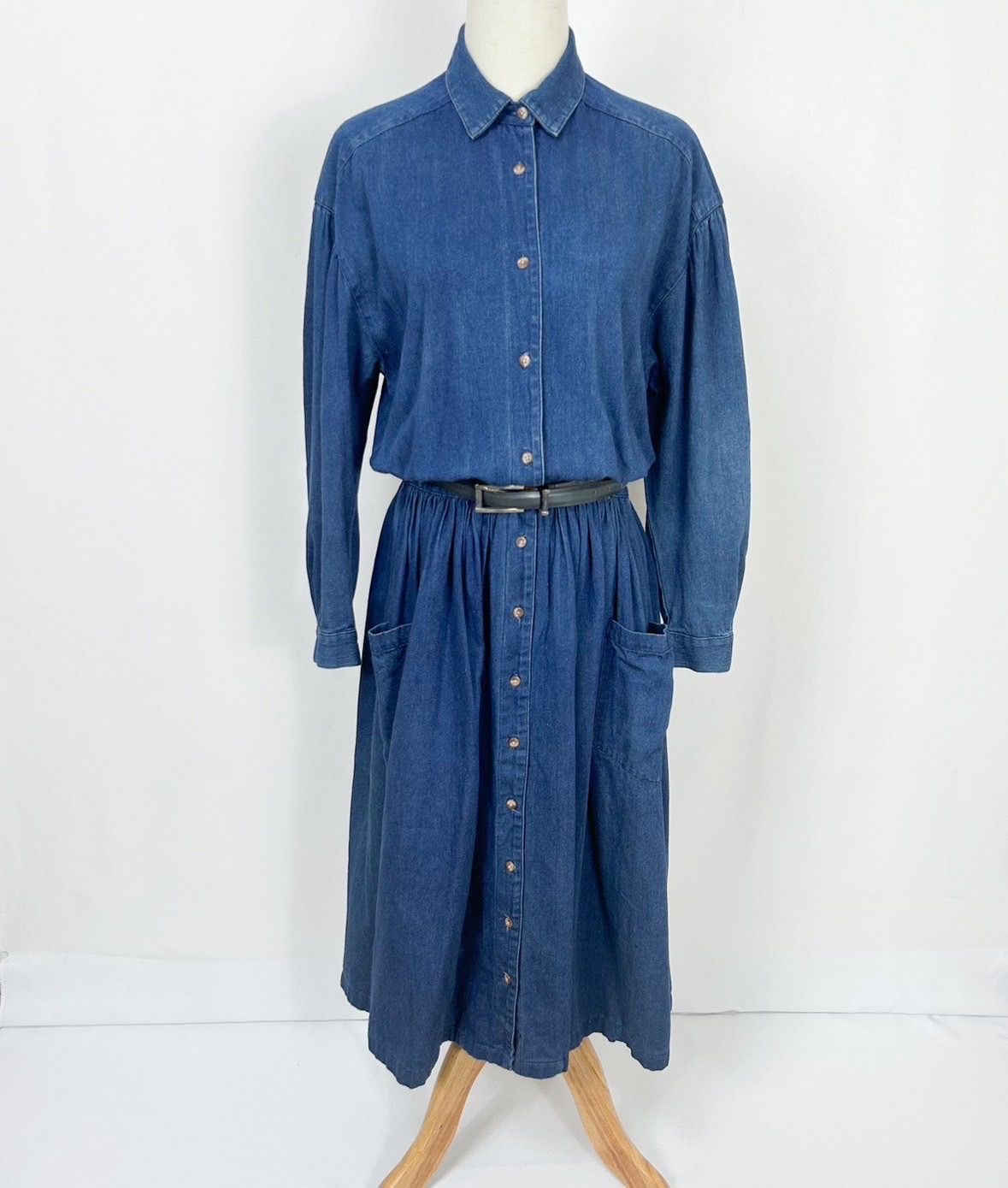 Eddie Bauer ヴィンテージワンピース ヴィンテージ 80s 90s Eddie Bauer エディーバウアー 長袖 前開き