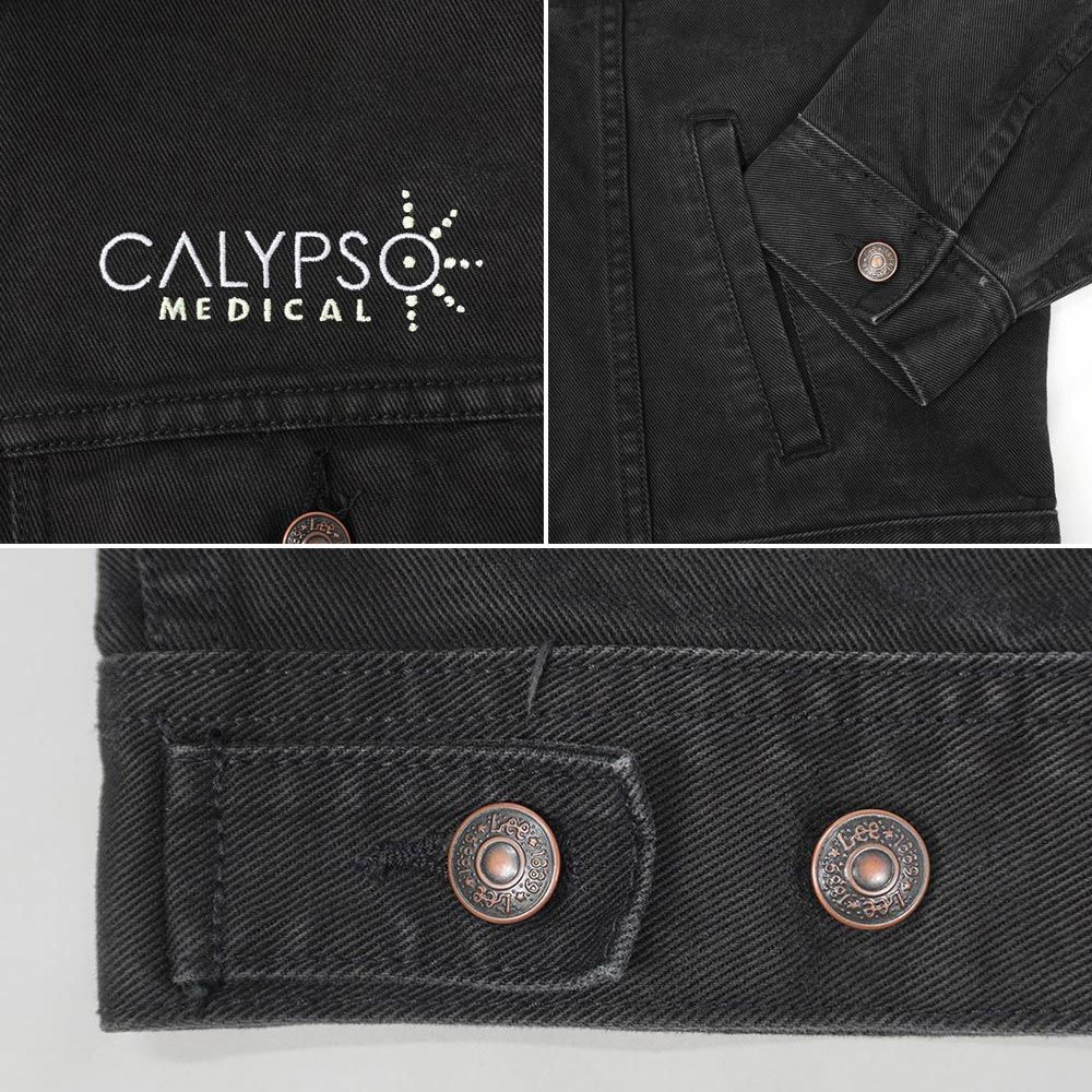 リー Lee 00s 2000年代 71075 ブラックデニムジャケット Gジャン ジージャン トラッカー ビッグサイズ 企業ロゴ刺繍 220 101-J USA ヴィンテージ 古着 メンズ コート ジャケット 黒 XL KANDAIZUMI_COM