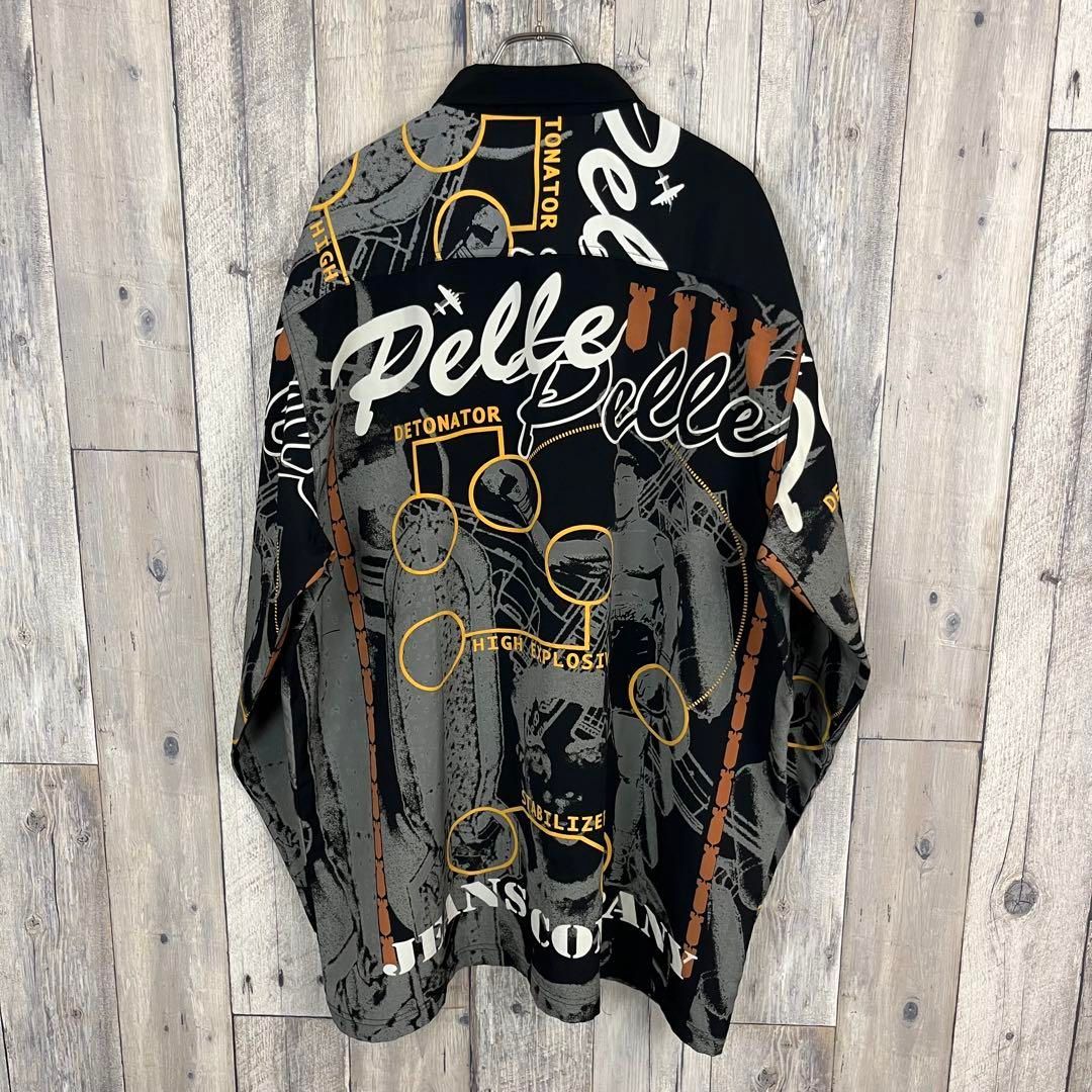 PELLE PELLE ペレペレ 総柄 長袖 ドレス シャツ XXL