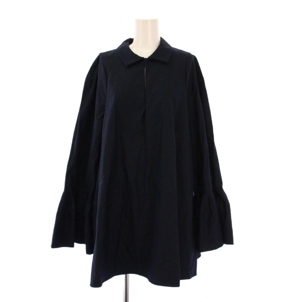 エトレトウキョウ ETRE TOKYO 24AW シャツ ブラウス チュニック 長袖 レギュラー 無地 ワン F 黒 ブラック 1224610129-0 BB