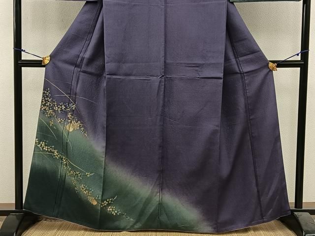 平和屋着物□訪問着 草花文 暈し染め 金彩 やまと誂製 正絹