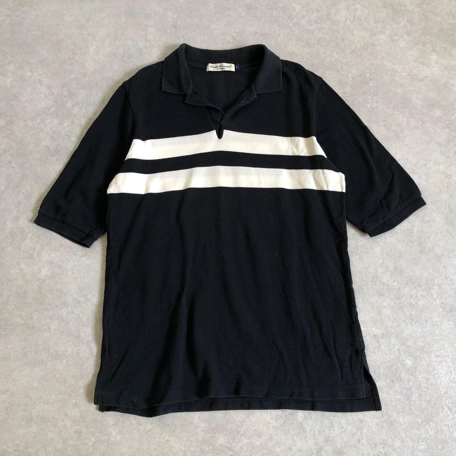 undercoverism アンダーカバーイズム　ポロシャツ UnderCoverism Arcchive collection ラインデザイン ポロシャツ