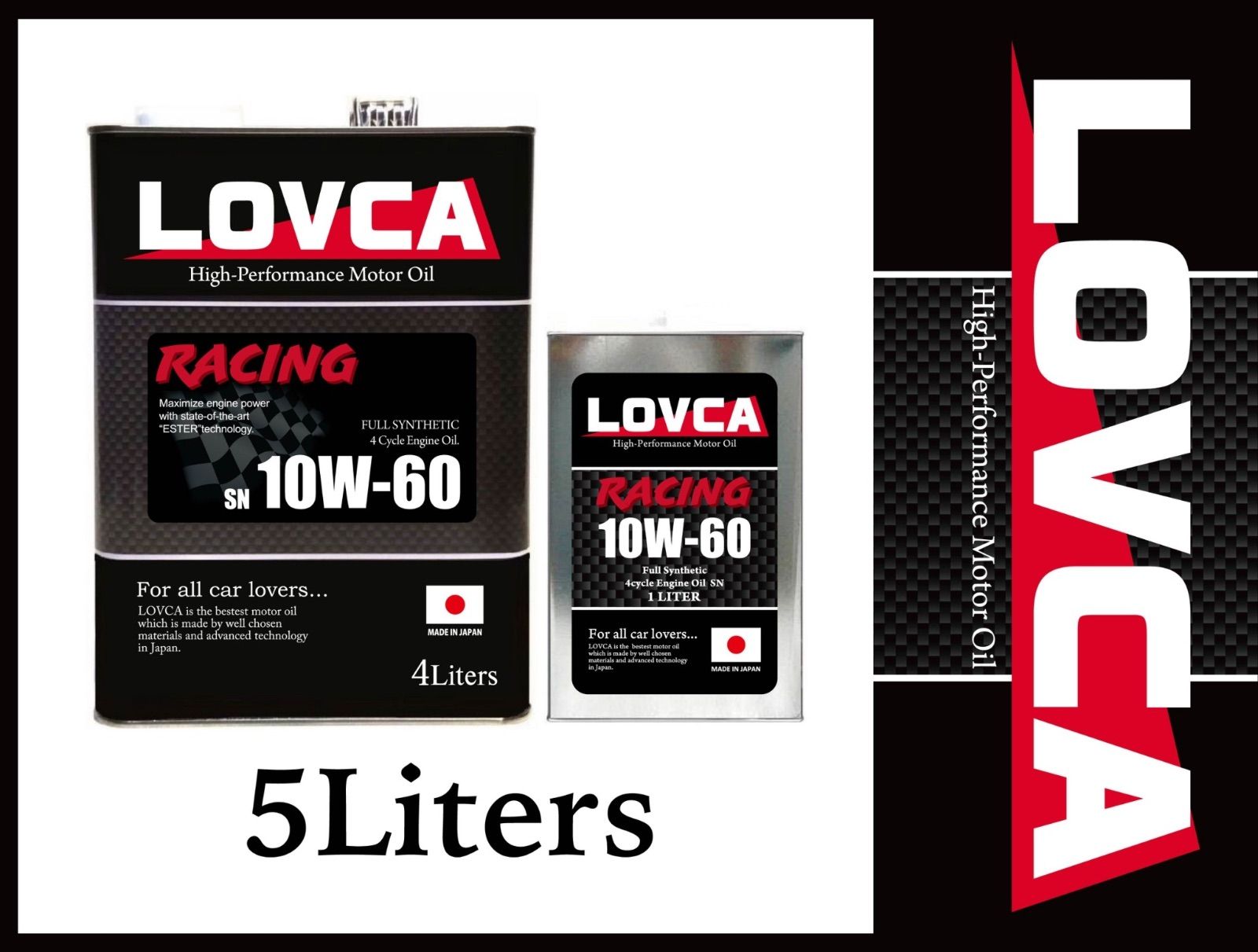 ☆LOVCA☆ RACING 10W-60/5L☆日本製100%化学合☆ラブカ☆ - メルカリ