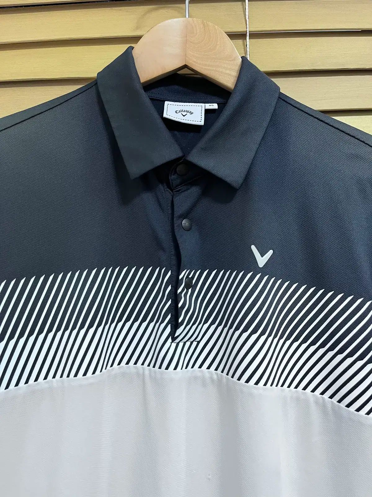 キャロウェイ メンズ ブラック バイカラー 半袖 PK Tシャツ 95サイズ