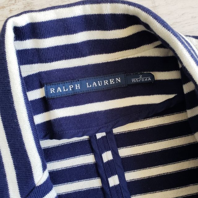 ラルフローレン ボーダー コットン ジャケット 2 ネイビー RALPH LAUREN マリンボーダー GULLKHAN_COM