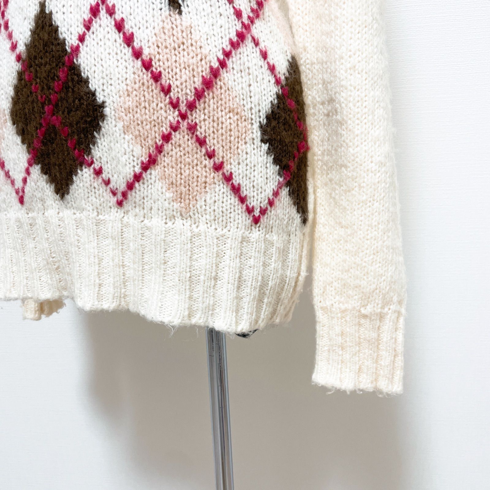 激レア！ LIZ LISA リズリサ アーガイルリボンニットプルオーバー