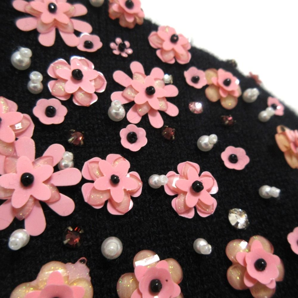 美品 MIUMIU ミュウミュウ カシミヤ100% フラワービーズ ニット