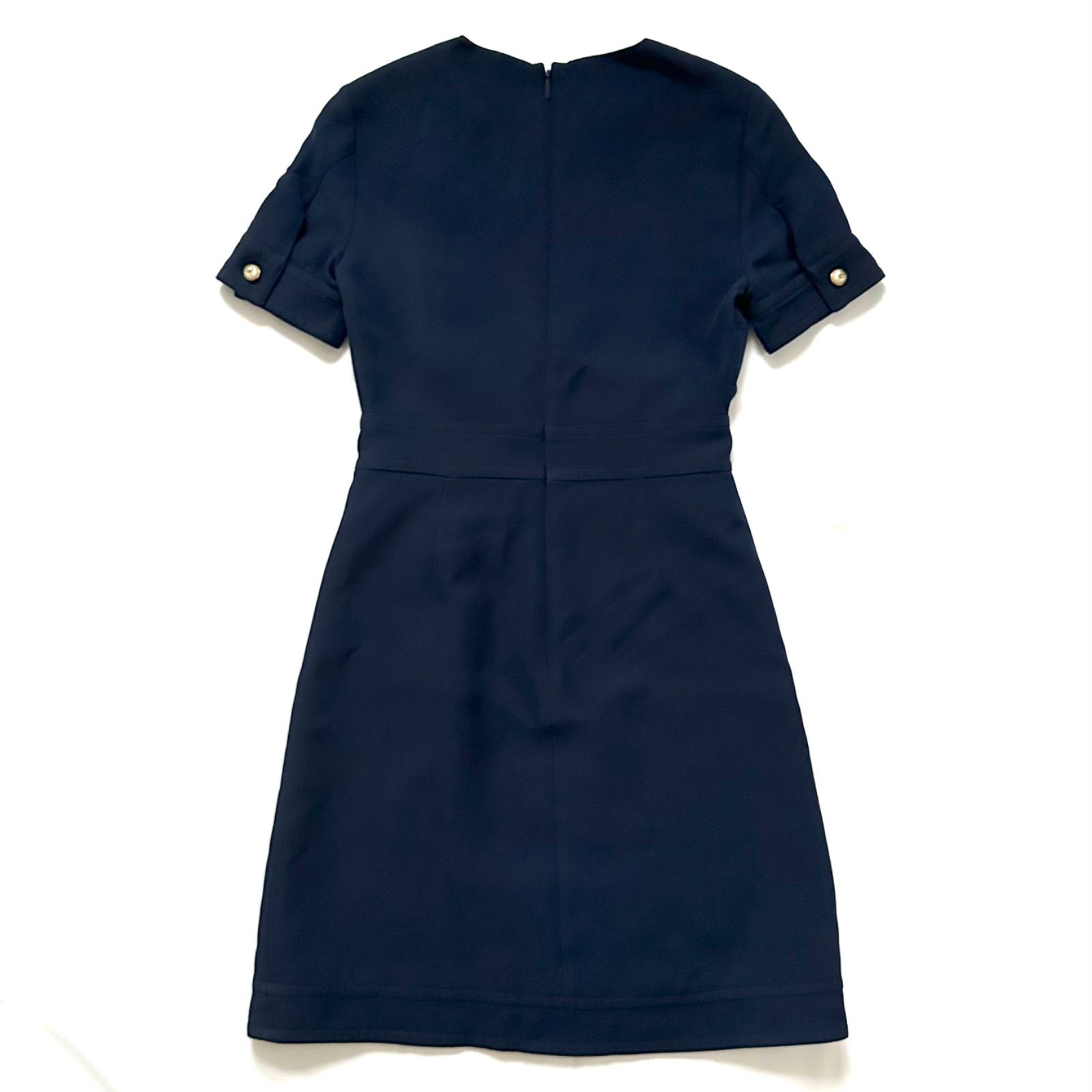 Gucci グッチ ワンピース パールボタン サイズ36 ネイビー S - メルカリ