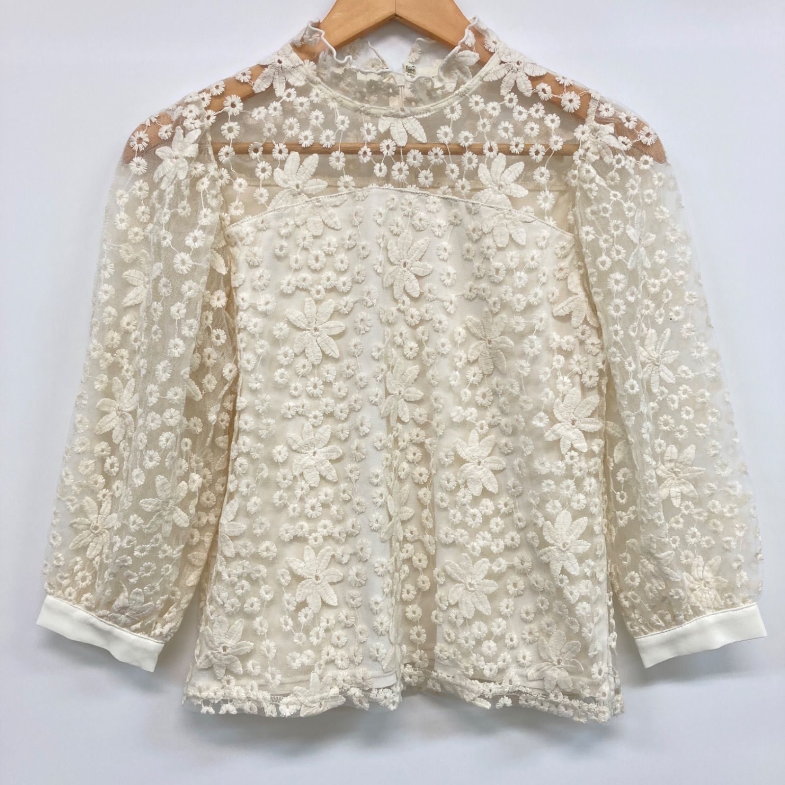 AS KNOW AS アズノゥアズ トップス 長袖 ブラウス 花柄 アイボリー CT1748