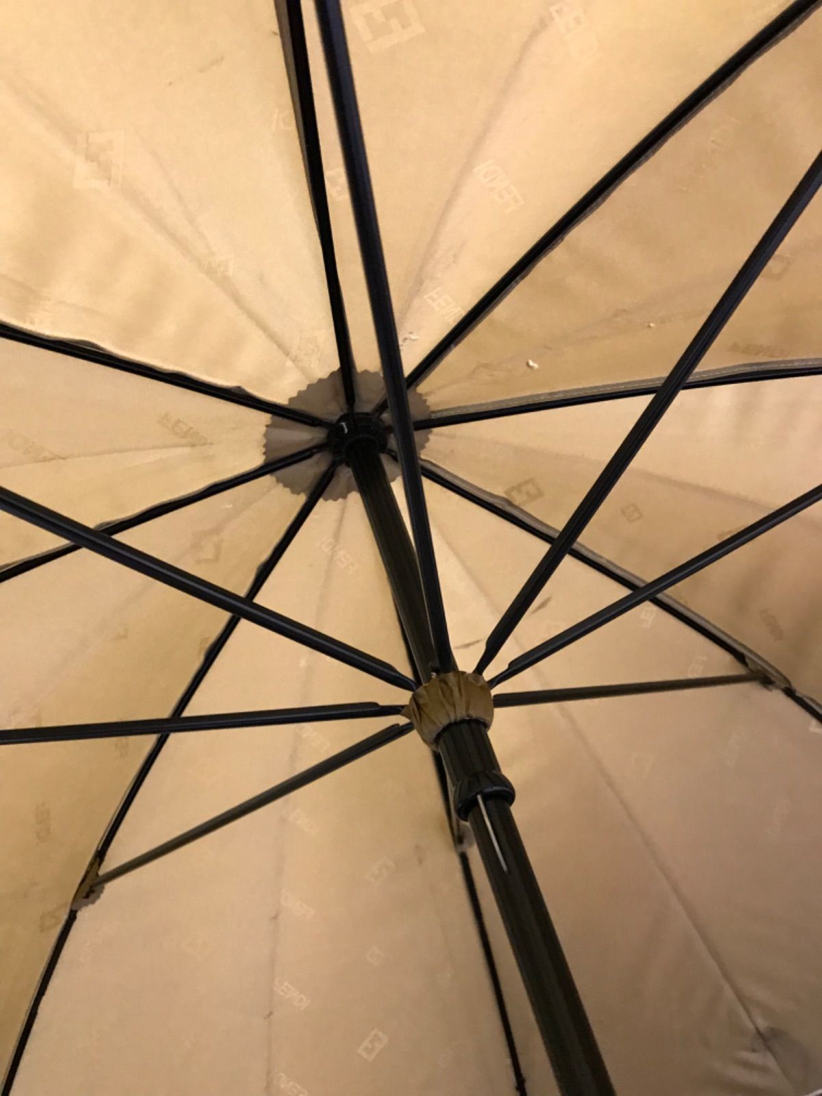 フェンディ FENDI 長傘 アンブレラ 雨傘 ゴールド ズッカ柄 ロゴ柄 フェンディ FENDI ズッカ FF柄 アンブレラ 雨傘 ゴールド - メルカリ