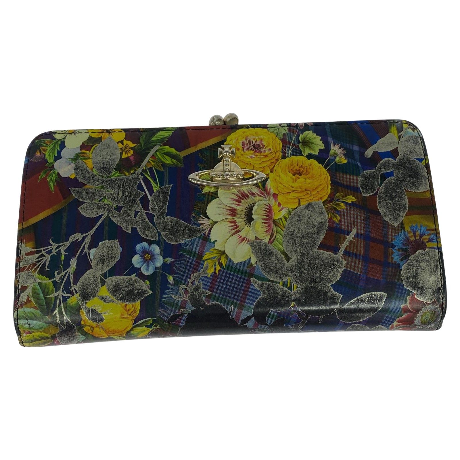 Vivienne Westwood ヴィヴィアン 花柄がま口長財布マルチカラー Vivienne Westwood ヴィヴィアンウエストウッド 花柄 がま口長
