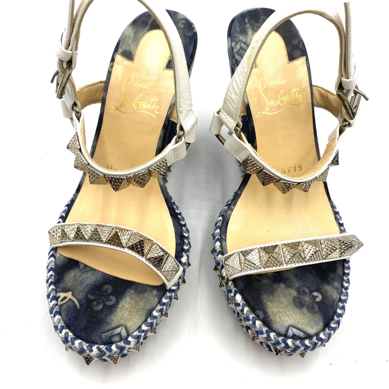 Christian Louboutin クリスチャン ルブタン ピラクロウ ピラクルー スタッズ サンダル ヒール パンプス 35サイズ 22.5cm KIN-KAAI_COM