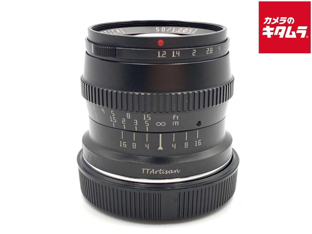 並品 銘匠光学 TTArtisan 50mm f|1.2 C キヤノンRF用 ブラック
