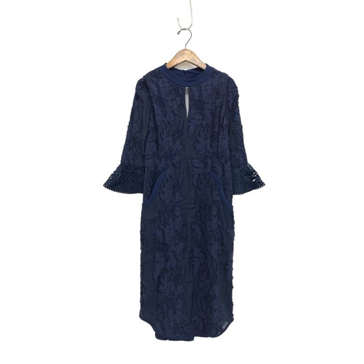 Mame Kurogouchi マメ コード刺繍カフスジャガードワンピース