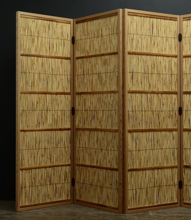 廻り花 折畳衝立