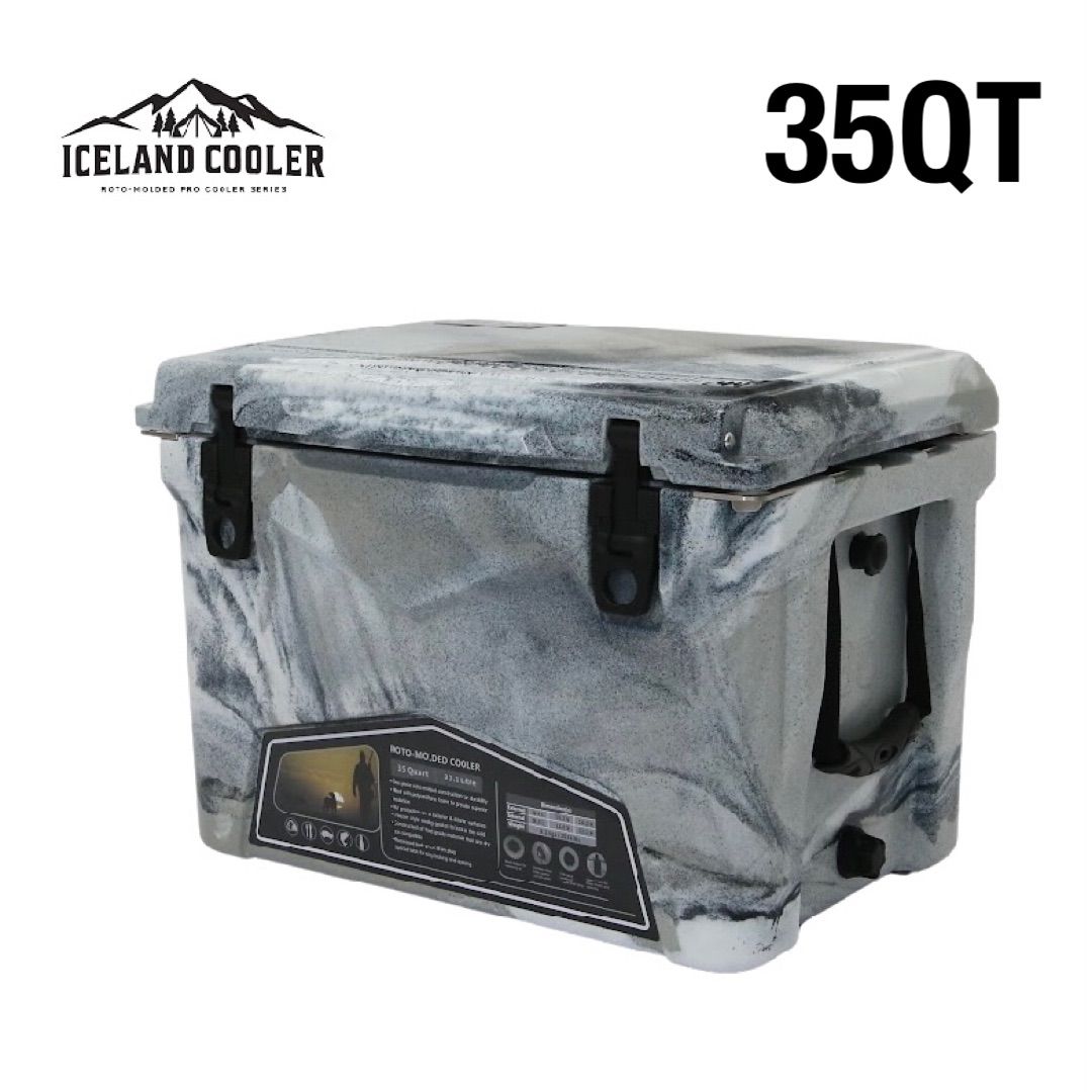 黒白　35QT ICELANDCOOLER アイスランドクーラー 35QT ICELANDCOOLER アイスランドクーラー ホワイトカモフラージュ