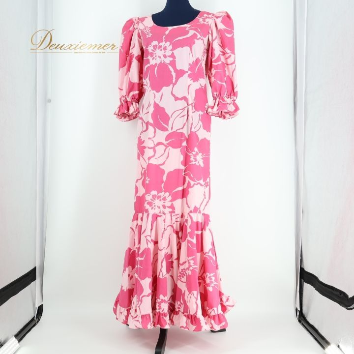 フラダンス 衣装 ワンピース 青 プリンセスカイウラニ 緑 フラダンス