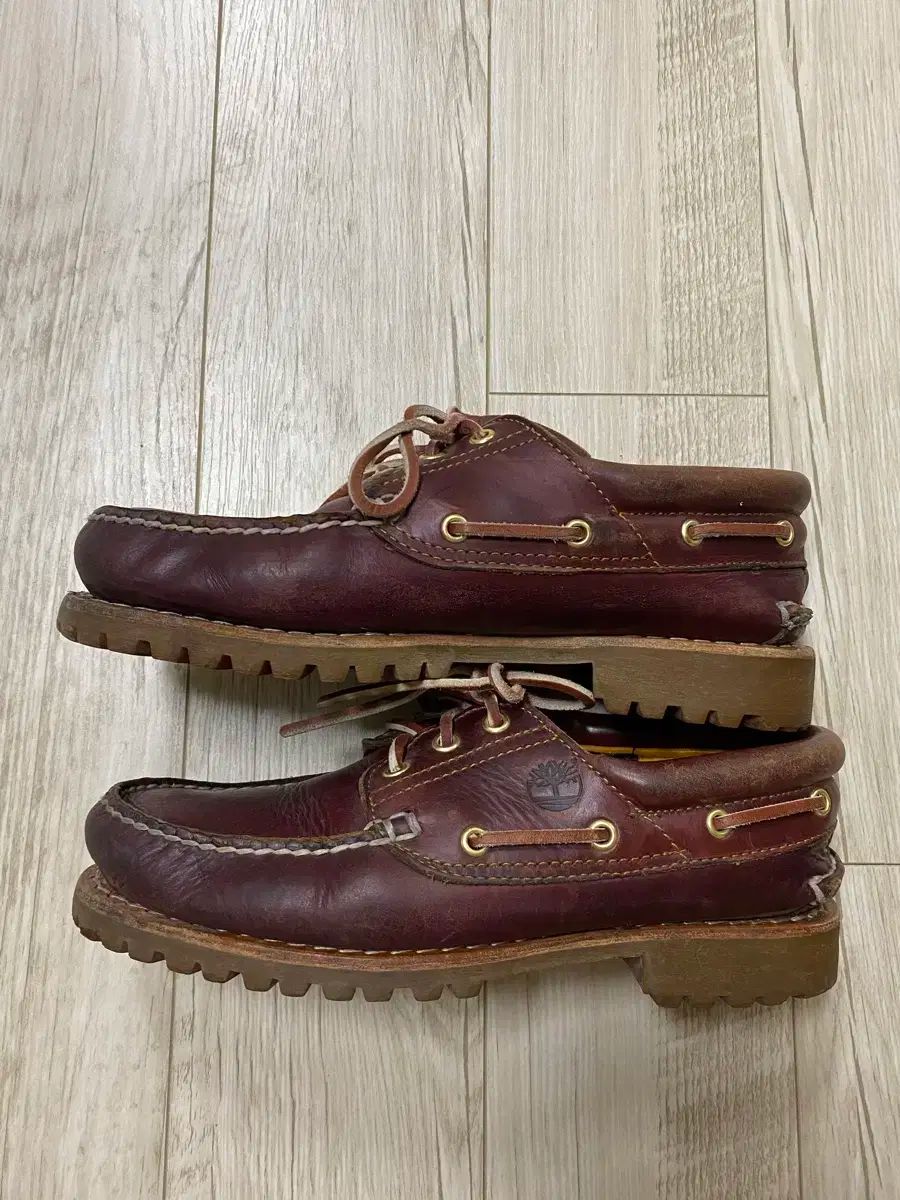Timberland ティンバーランド 3アイ ボートシューズ バーガンディ 260