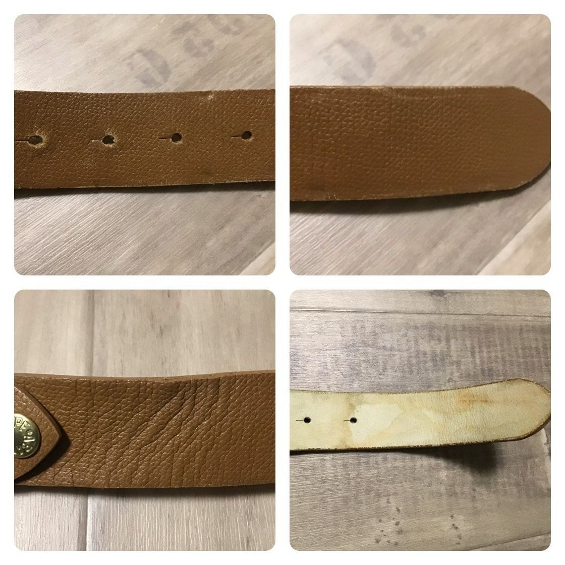 BAPE ベルト　ゴールド BAPE Gold Swarovski BAPE camo embossed leather belt A