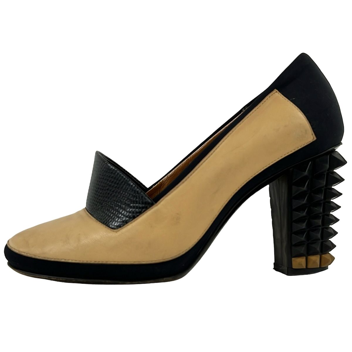 FENDI 黒パンプス 良品】FENDI フェンディ 24cm パンプス 黒 レザー