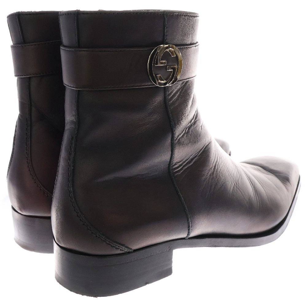 グッチ　マーモントロゴ　ロングブーツ　gucci インターロッキング　スニーカー 楽天市場】【グッチ】Gucci レザー インターロッキングG ハイカット