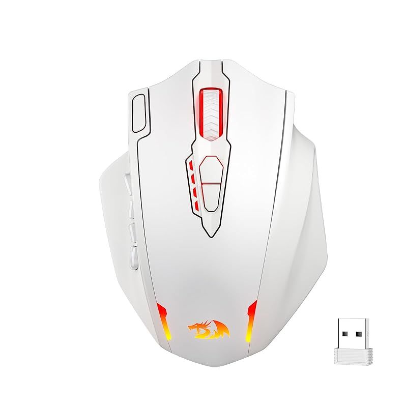  Redragon レッドラゴン M 913 Impact Elite ワイヤレスゲーミングマウス 有線 ワイヤレスRGBマウス のプログラム なボタン 45時間バッテリーとプロ光学センサー付き サイドボタン MMOマウス 周辺機器 Wii