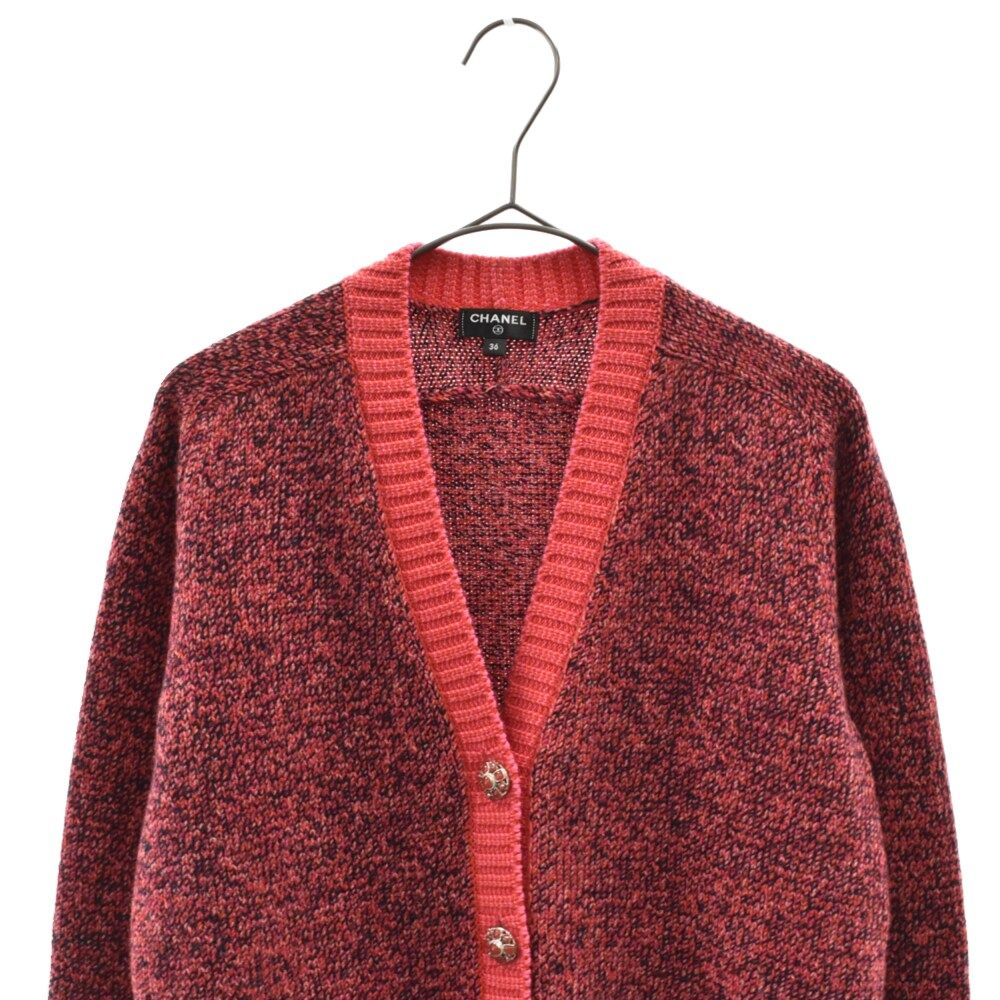 CHANEL (シャネル) 16AW ストーン装飾ボタン カシミアジャガード