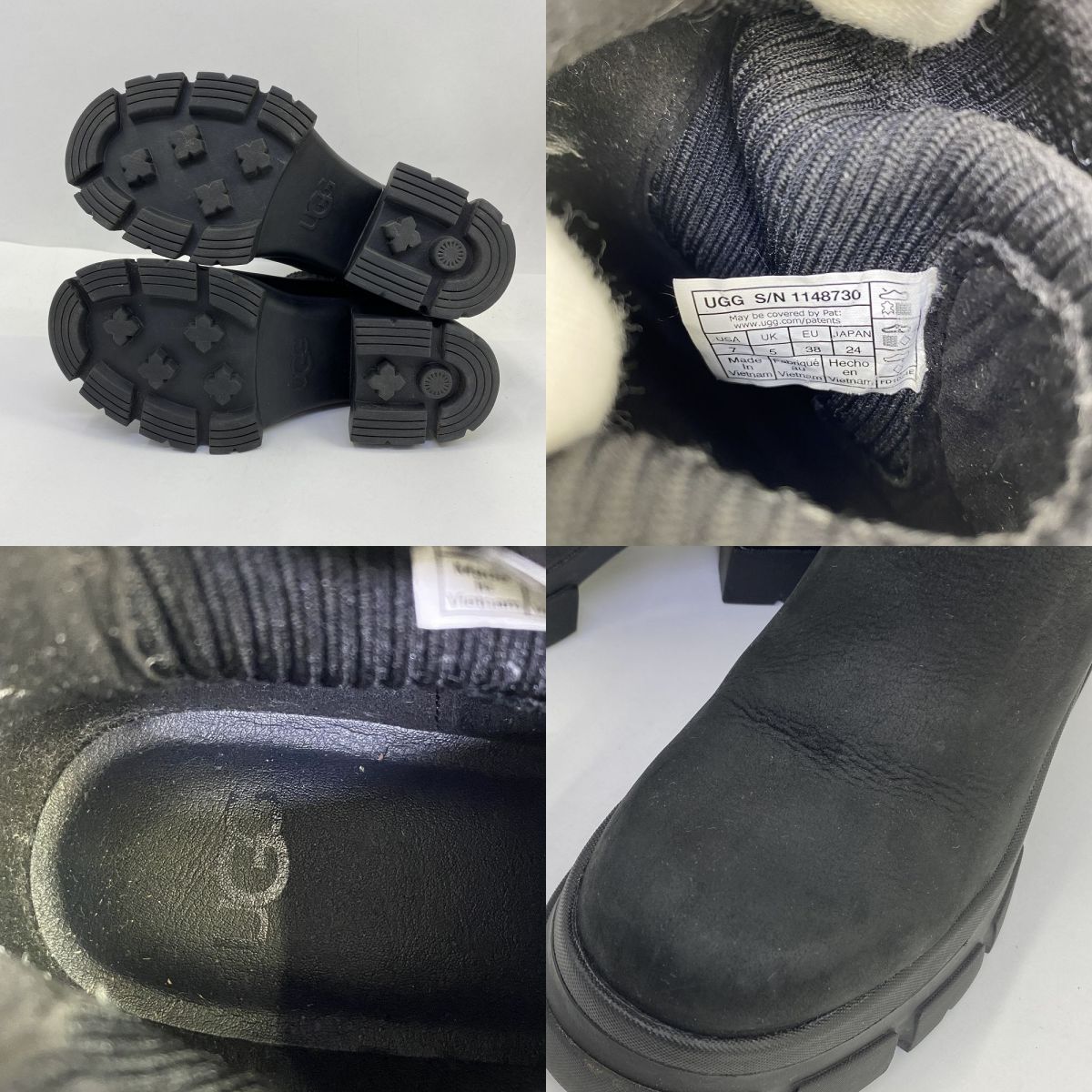 UGG アグ BROOKLYN CHELSEA ブルックリン チェルシー 1148730 US7 24cm 箱有 レディース NICORILABO_COM