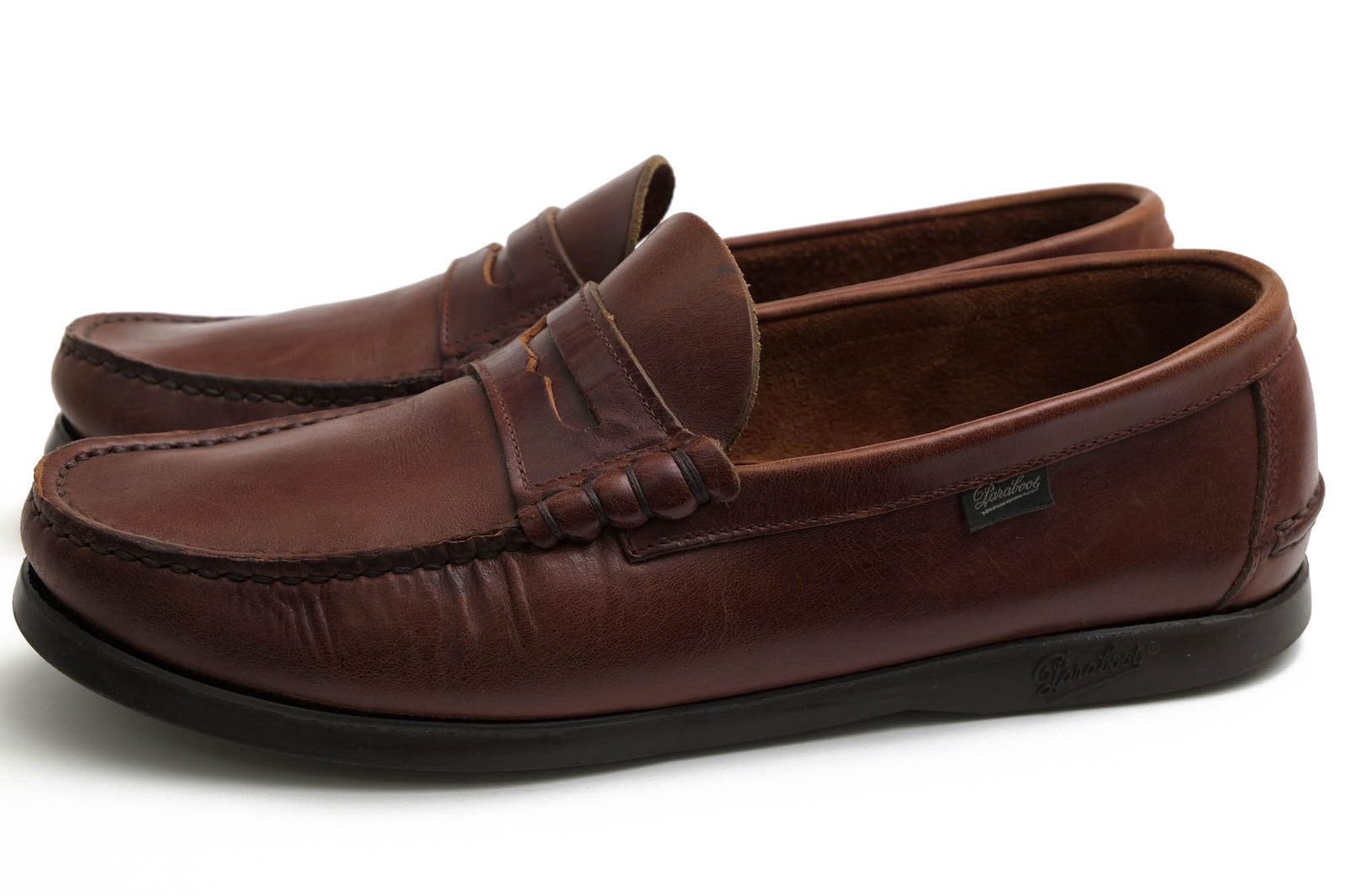 パラブーツ／Paraboot コインローファー ペニーローファー シューズ 靴 メンズ 男性 男性用レザー 革 本革 ダークブラウン 茶 ブラウン  CORAUX コロー スリッポン モカシン