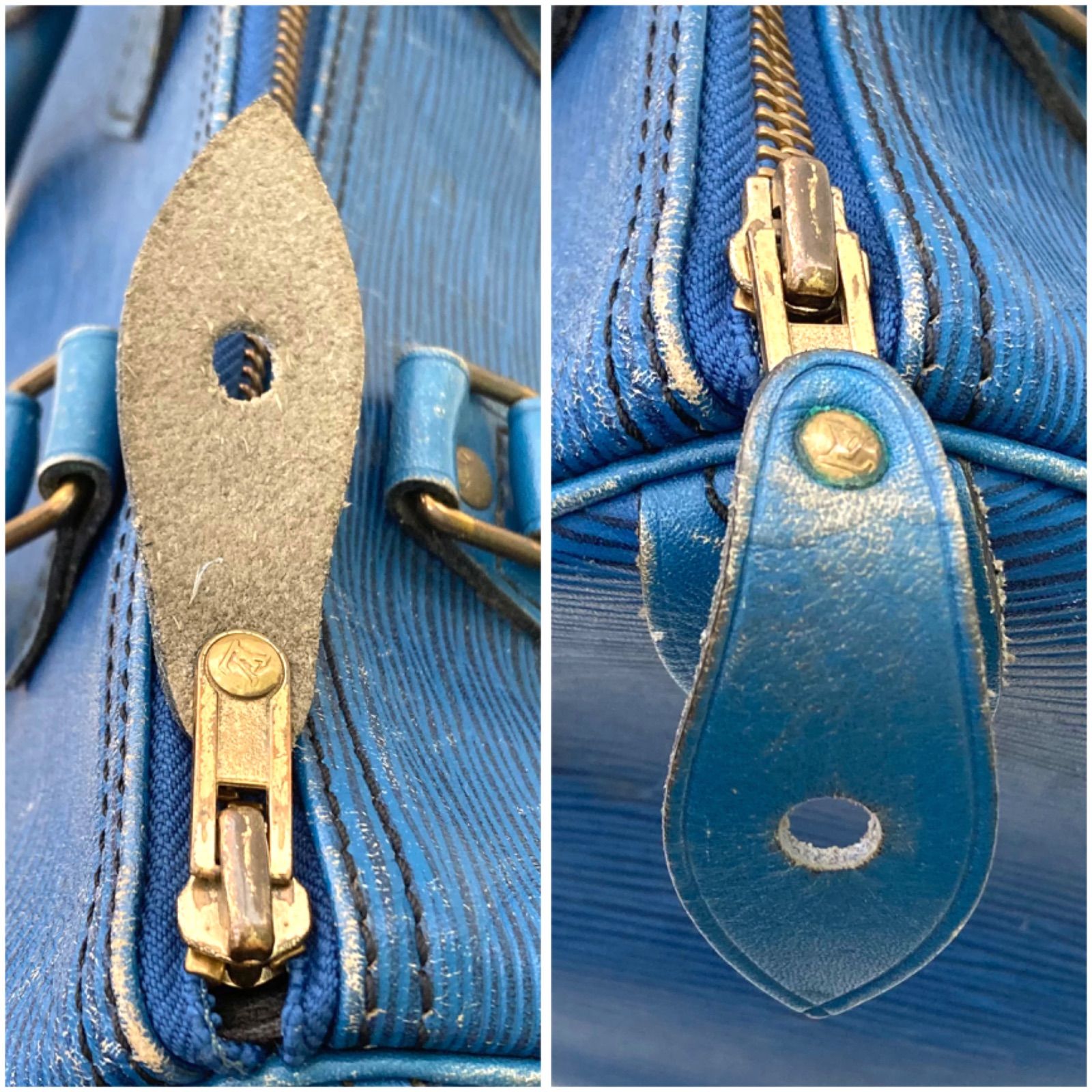 LOUIS VUITTON】ルイヴィトン エピ スピーディ25 青 ブルー 