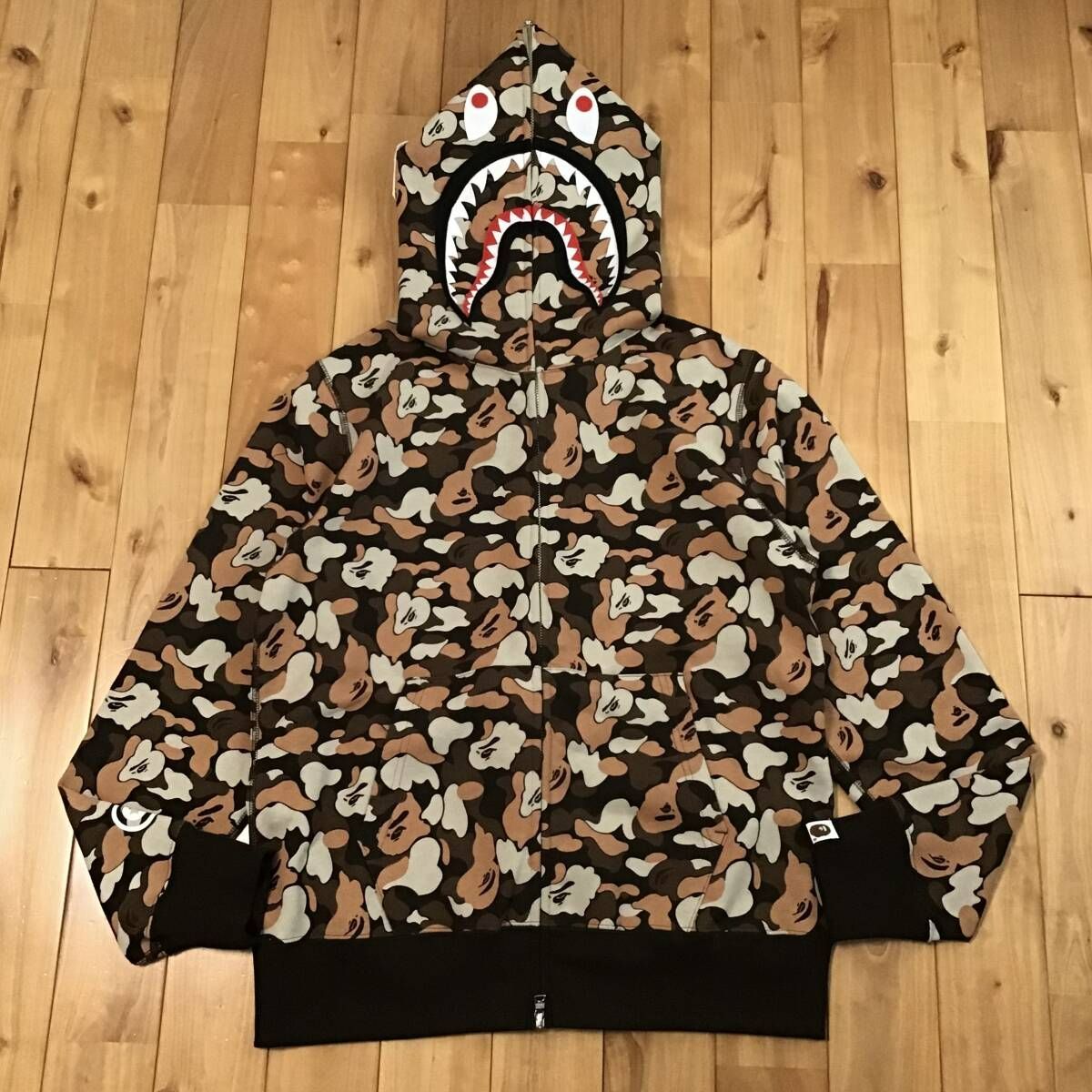 ☆新品☆ BAPE THINK STORE COLOR CAMO Separate shark full zip 
