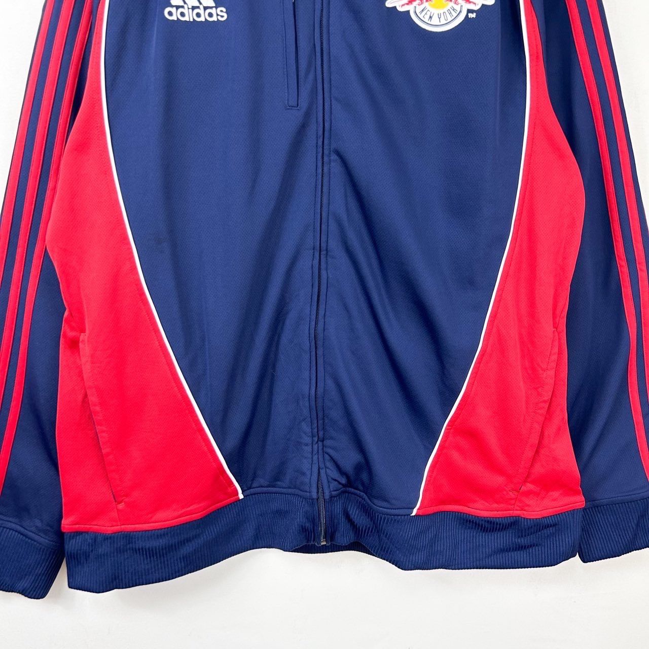 90sUS古着【アディダス】トラックジャケット スリーライン 刺繍ロゴ