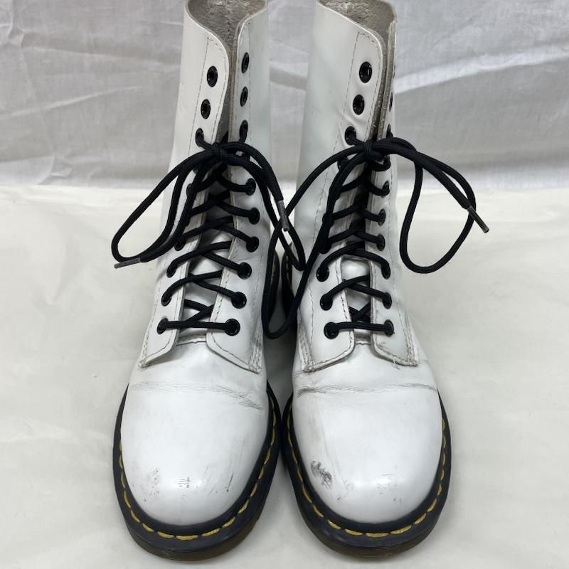 Dr.Martens ドクターマーチン ブーツ SI 11 E AW 006 1490 レースアップブーツ WHT レザー 10ホール