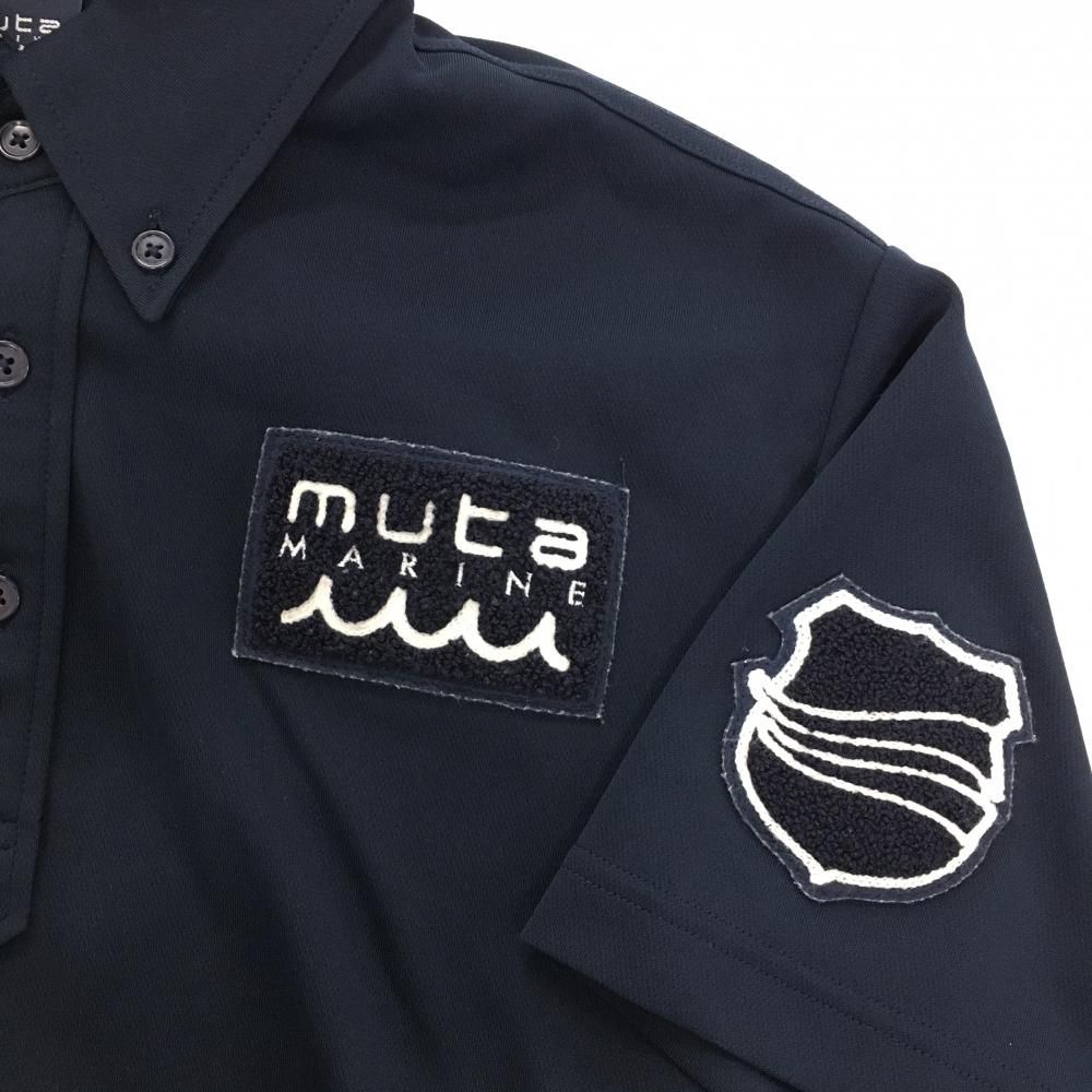 【新品】未使用muta MARINEネイビー ポロシャツ muta - ムータマリンゴルフ ポパイコラボ M レディース 半袖