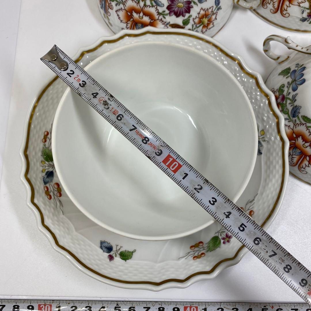 スープカップ＆ソーサー4客 東Y6-0829