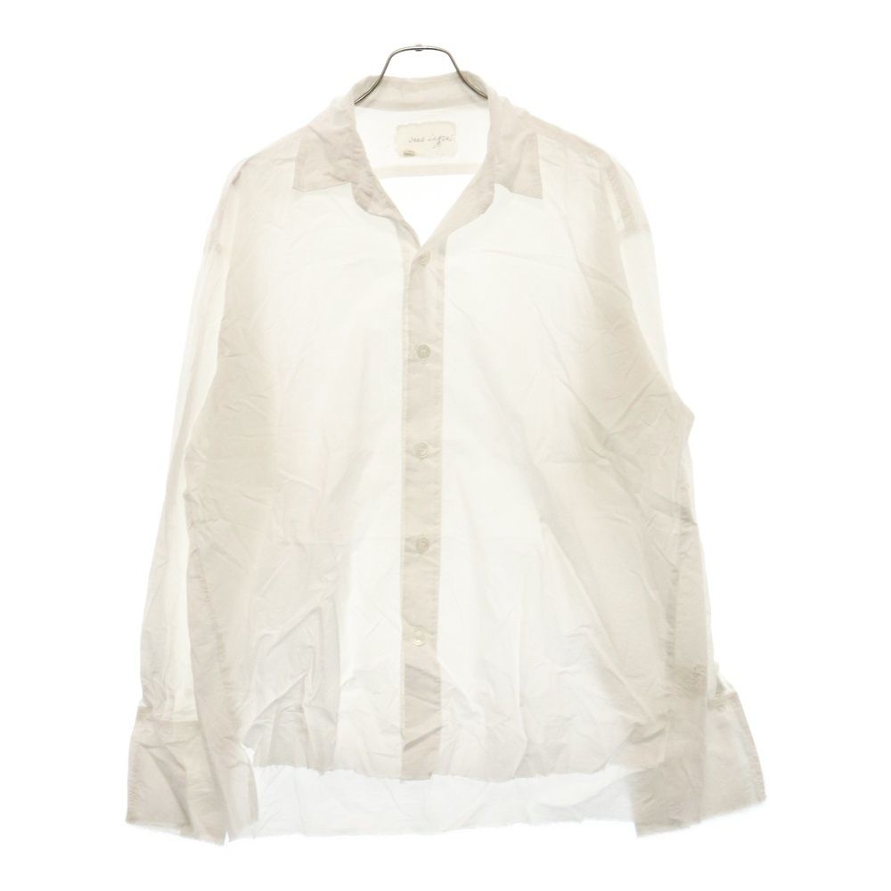GREG LAUREN (グレッグローレン) DRESSY BOXY ドレッシーボクシー コットン長袖シャツ ホワイト