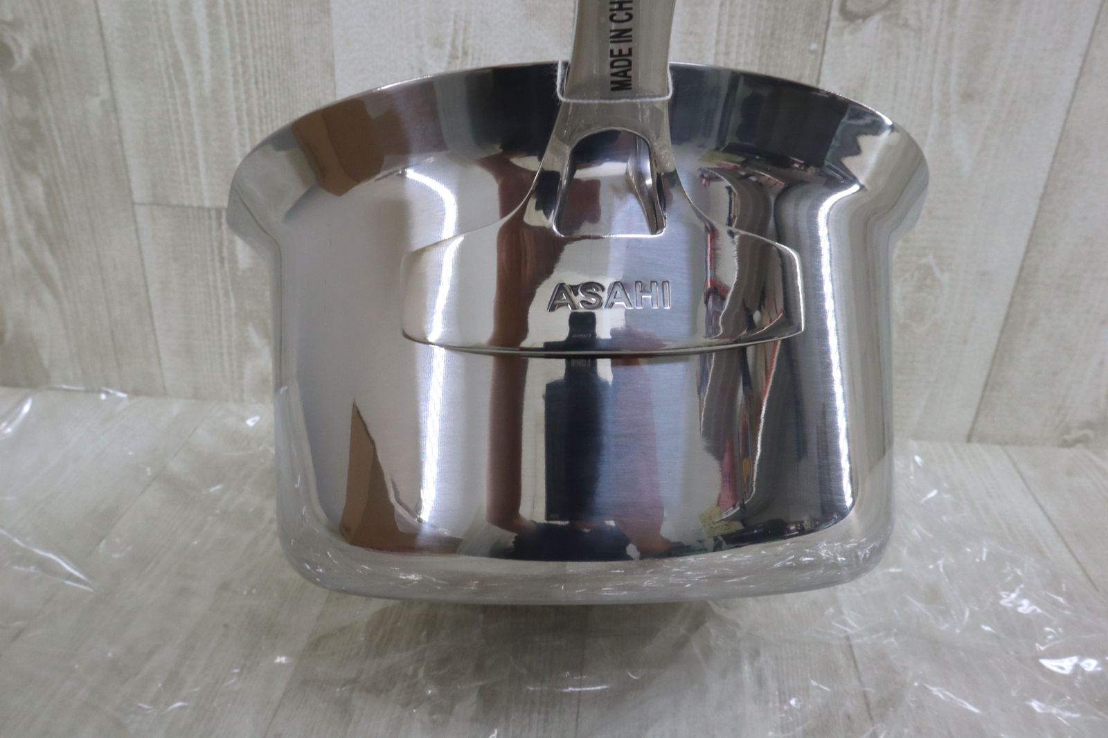 即決 新品★アサヒ軽金属 天使のなべ 片手鍋 未使用❣️アサヒ軽金属 天使のなべ本体 ガラス蓋 セット アサヒ軽金属