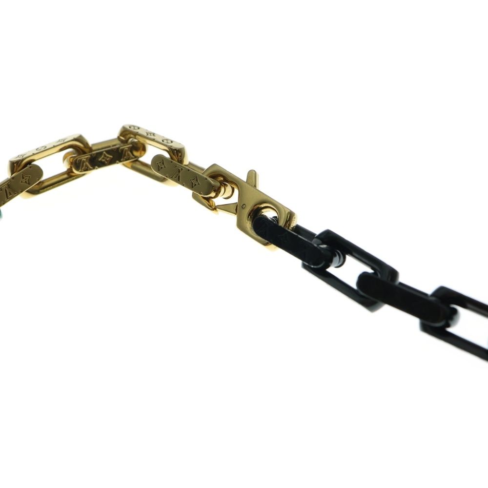 《美品》 ルイヴィトン モノグラム M68241 コリエ チェーン ネックレス 美品 ルイ・ヴィトン 19年製 コリエ チェーン モノグラム ネックレス