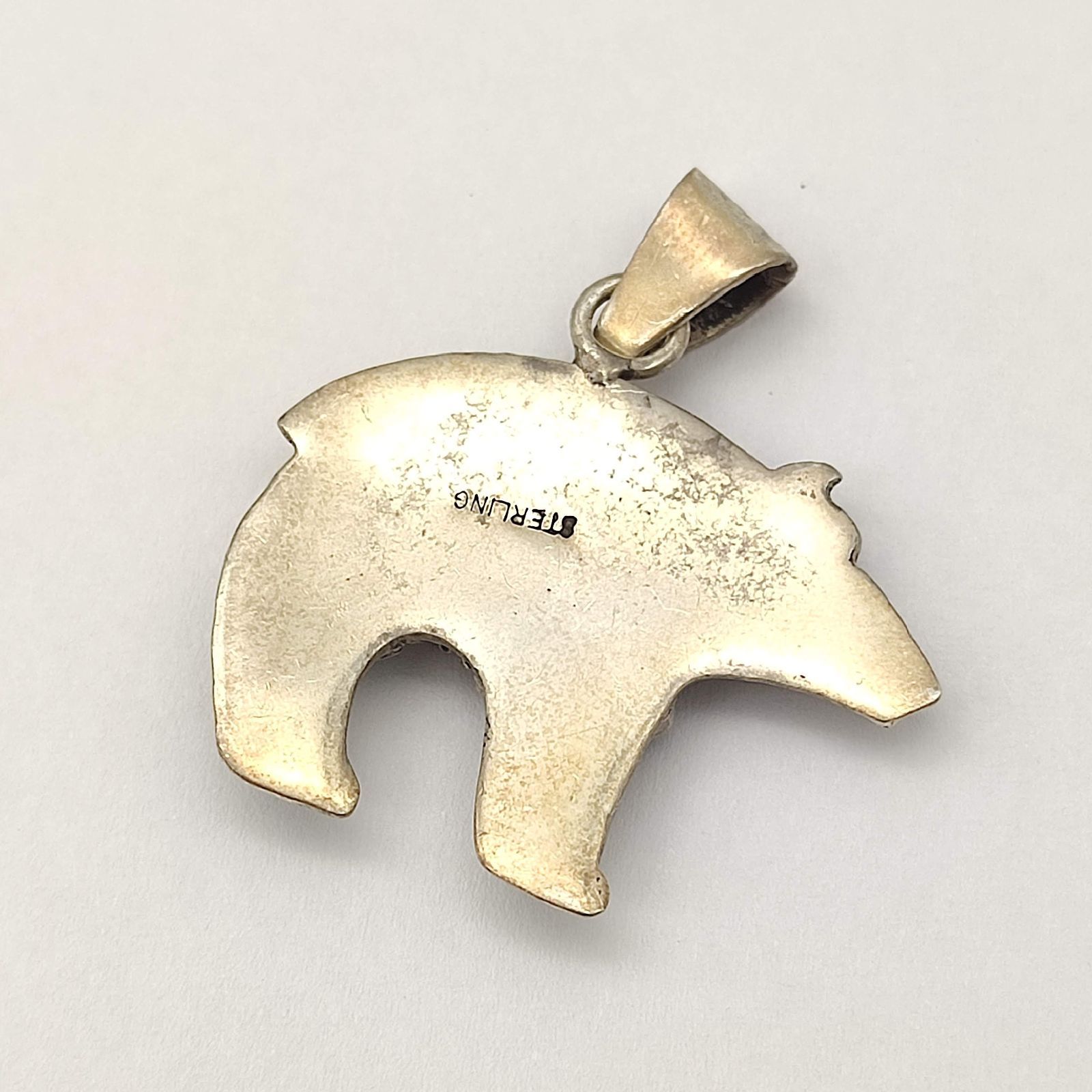 美品】インディアンジュエリー ベアーモチーフ ペンダントトップ 