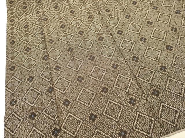 平和屋着物○希少 本場大島紬 龍郷絣 7マルキ 花菱文 正絹 逸品  