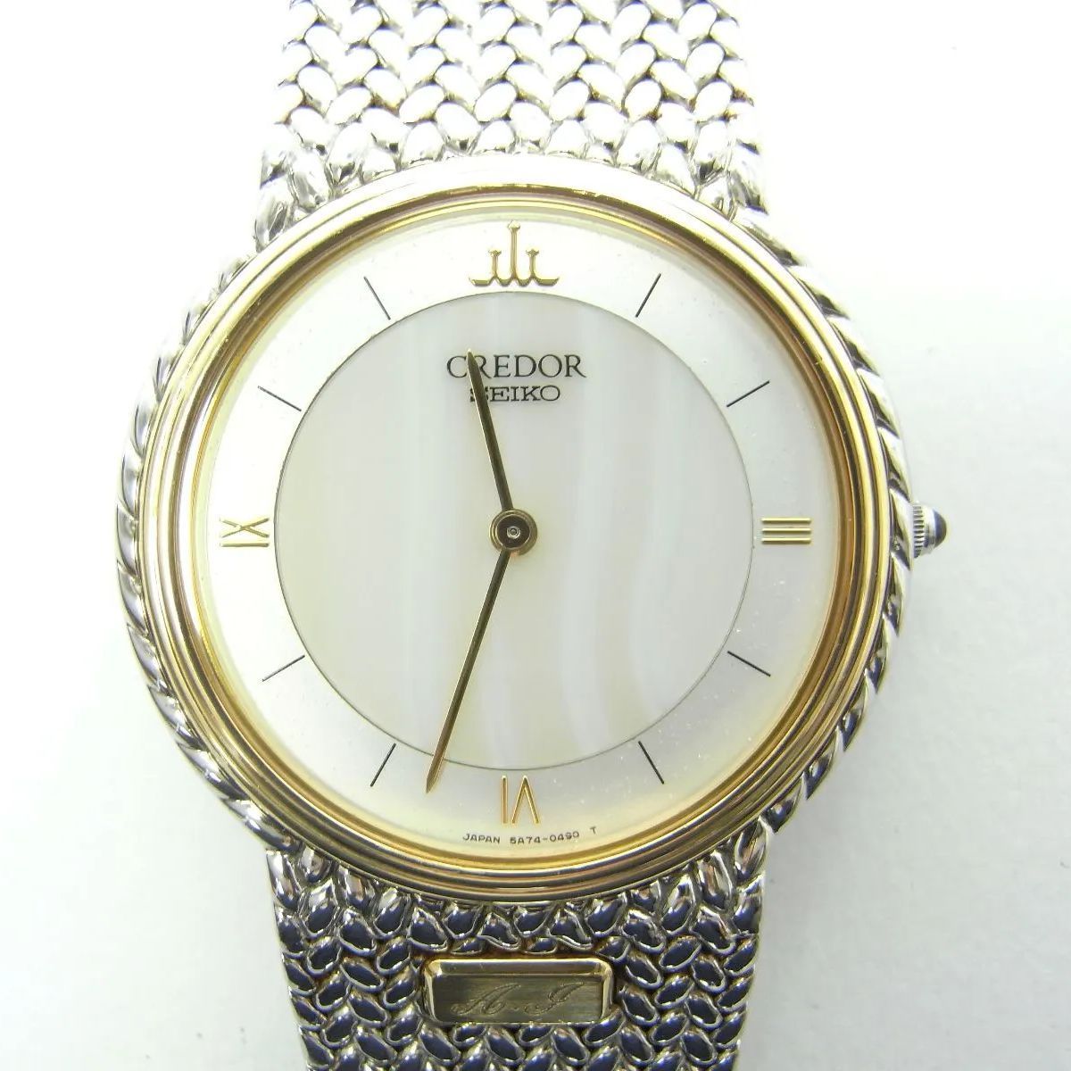 セイコー　クレドール　5A74-0240　クォーツ　18KTベゼル　腕時計 SEIKO セイコー（SEIKO）クレドール 18KTベゼル 5A74-0240