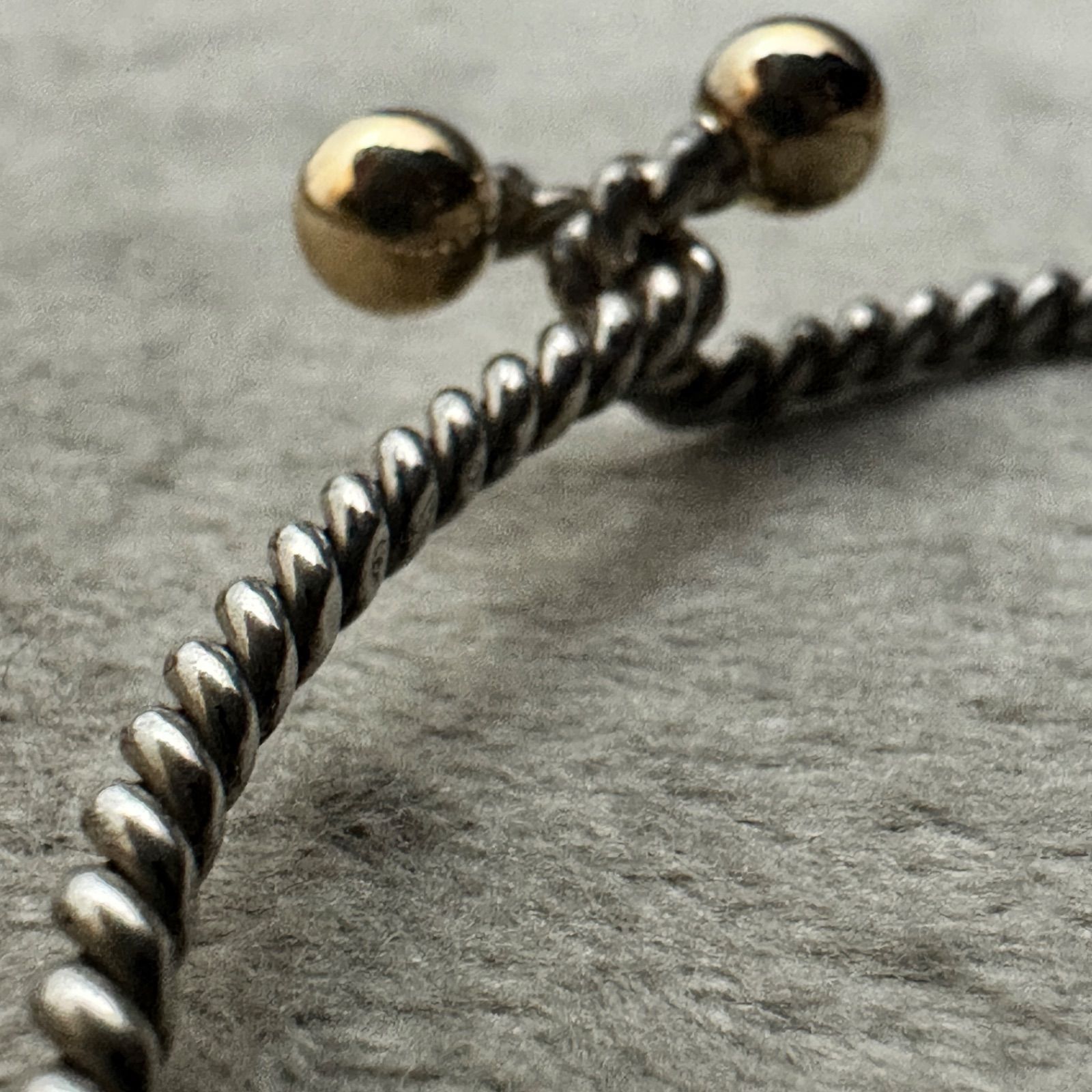 TIFFANY twist silver×K18 bracelet “hook&eye” ティファニー