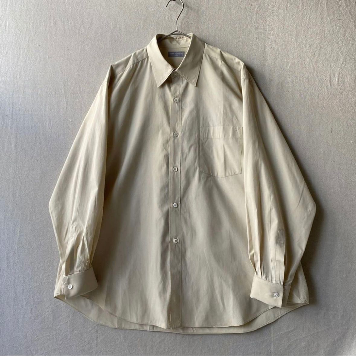 90s COMME des GARCONS HOMME シャツ / ダブルカフス イエロー 