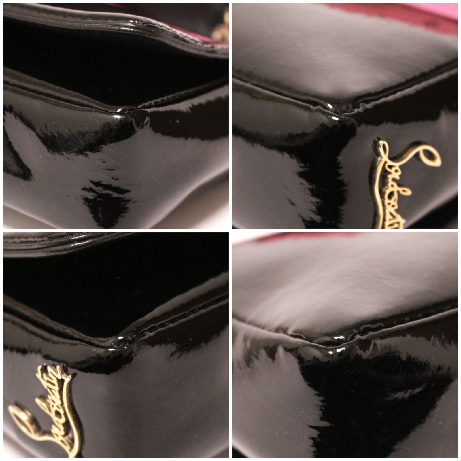 クリスチャン ルブタン 1120971 ARTEMIS BOW PATENT CALF/ORGANZA  