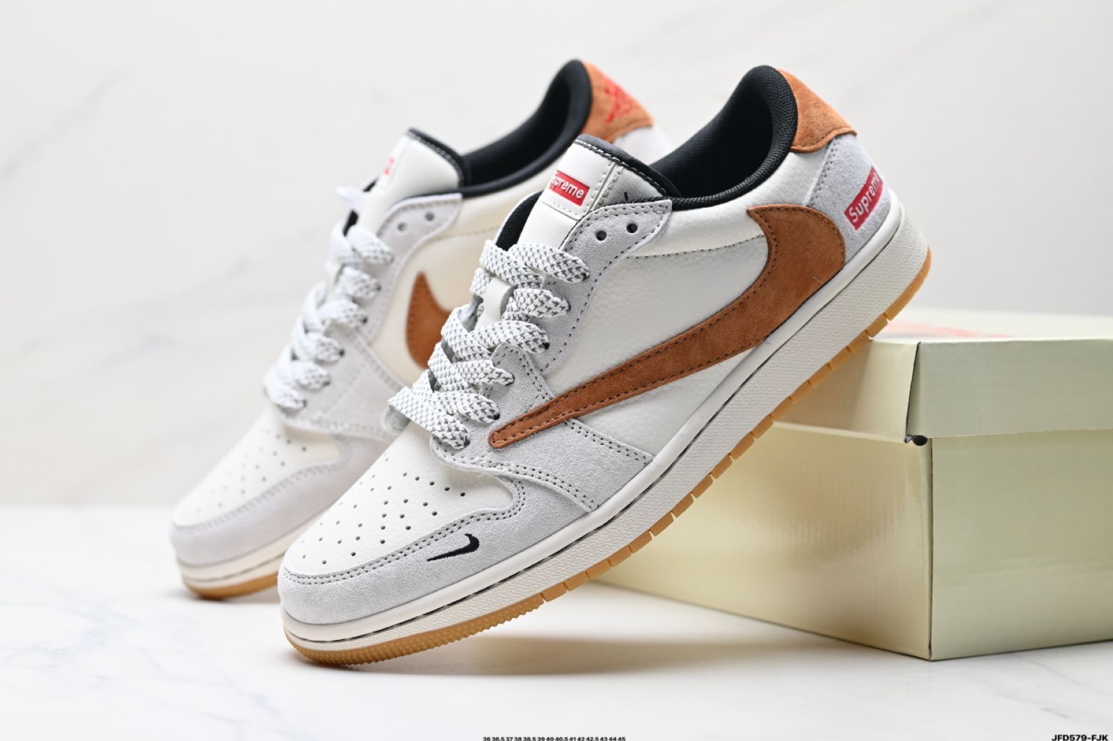 Travis Scott x Air Jordan 1 Reverse Mocha AJ1 TS 逆さフック コラボレーション ロートップ カルチャーバスケットボールシューズ STEELWINDOWSANDDOORS_COM