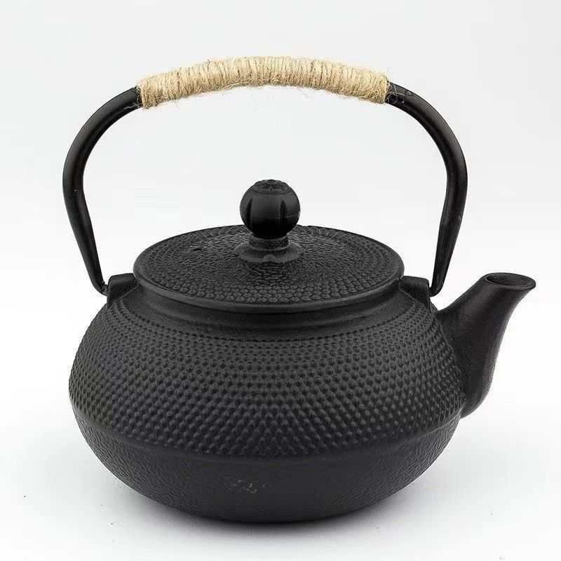 南部鉄器 老鉄瓶 提梁壺 新品 茶道具1.2L 銅製蓋 銅製取っ手