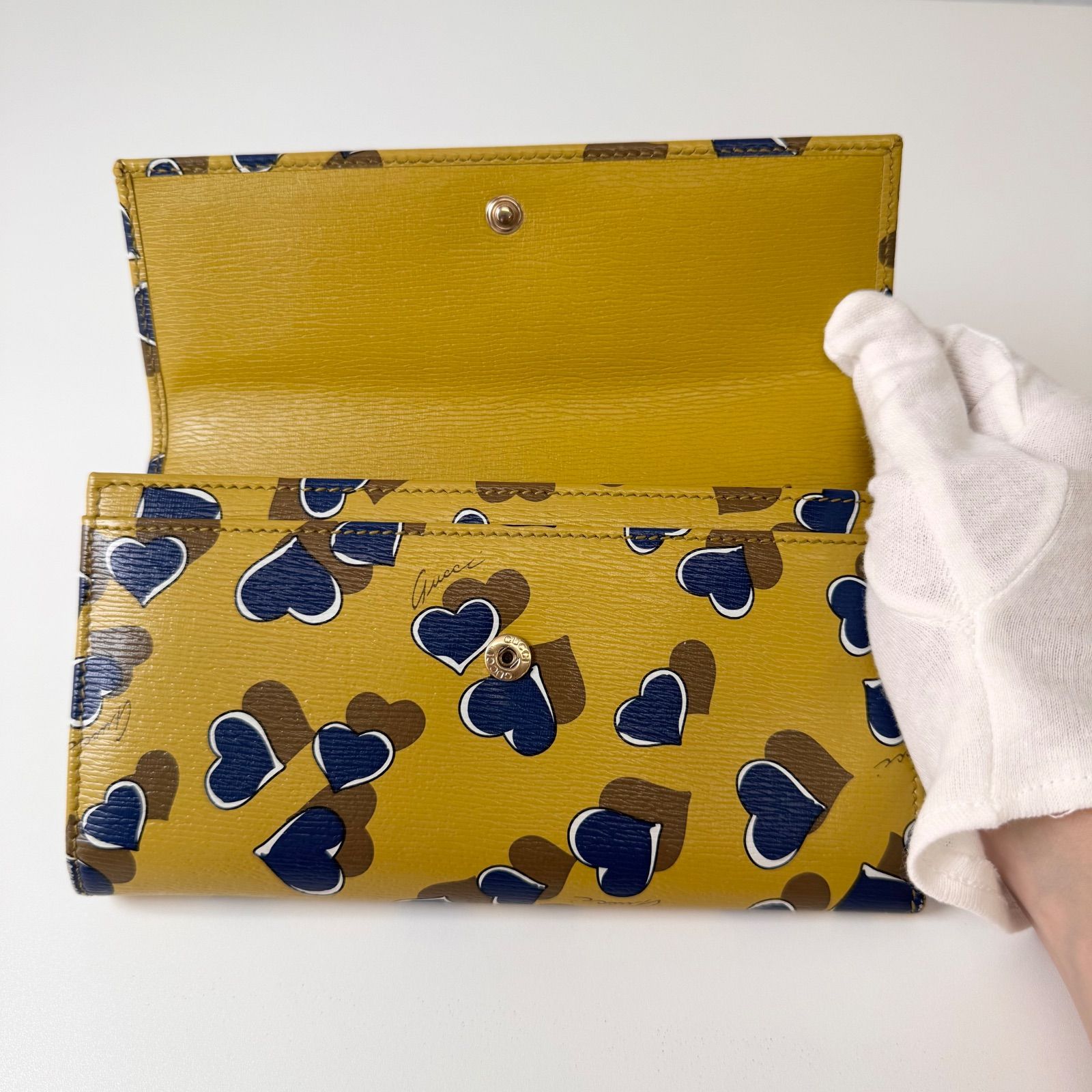 ✨Bランク GUCCI グッチ 長財布 ウォレット コンチネンタル ハート 
