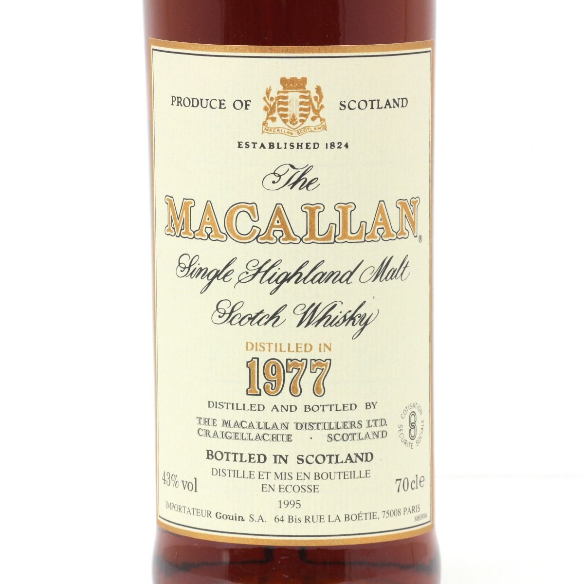 The MACALLAN マッカラン シングルハイランドモルト ウイスキー 18年 1977 シェリーオークカスク 旧ボトル 700ml 43度 未開栓  - メルカリ