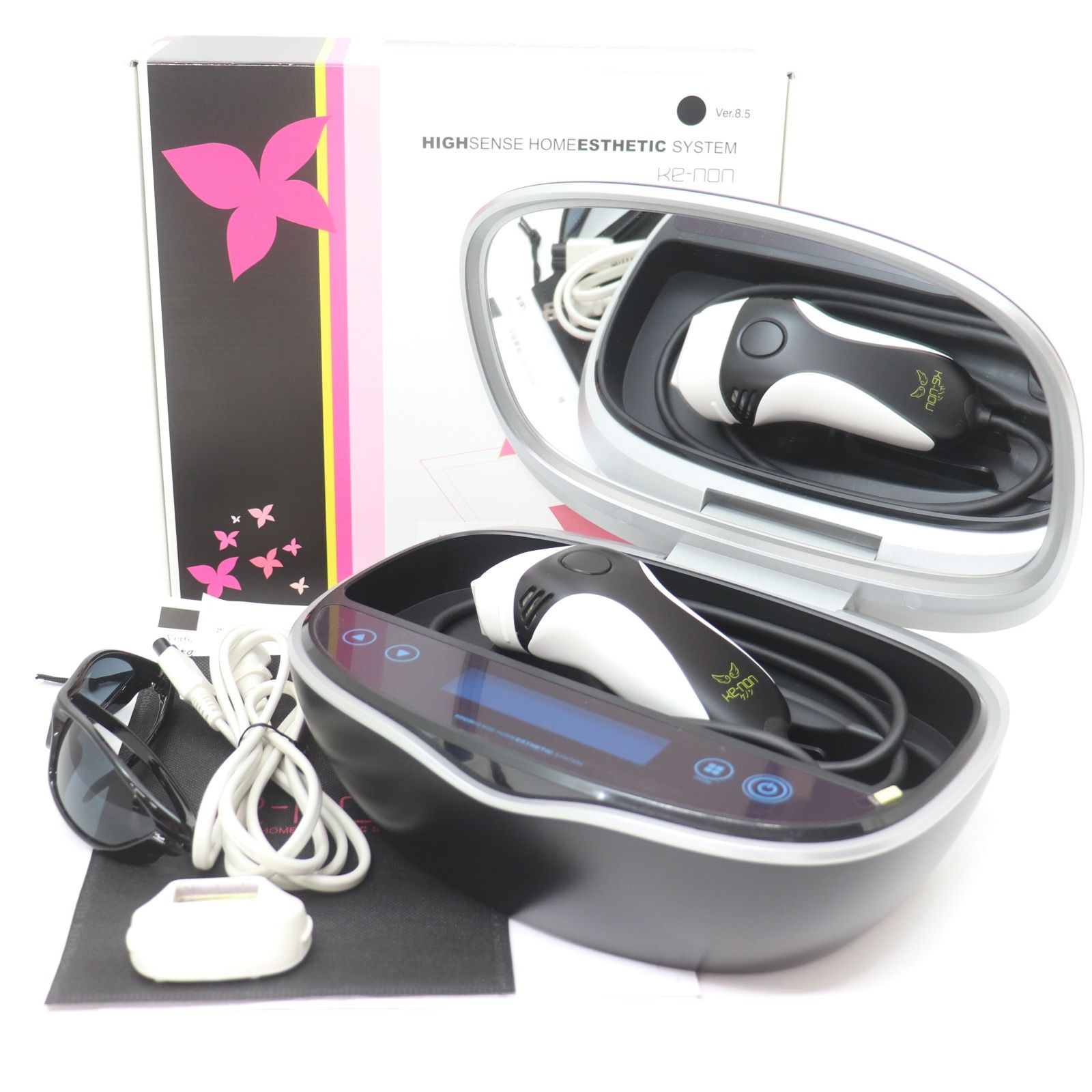 ITHI0LGV9582 エムテック ke-non ケノン ver.8.5J NIPL-2080 カートリッジ2個 家庭用 脱毛器 ブラック 美容機器