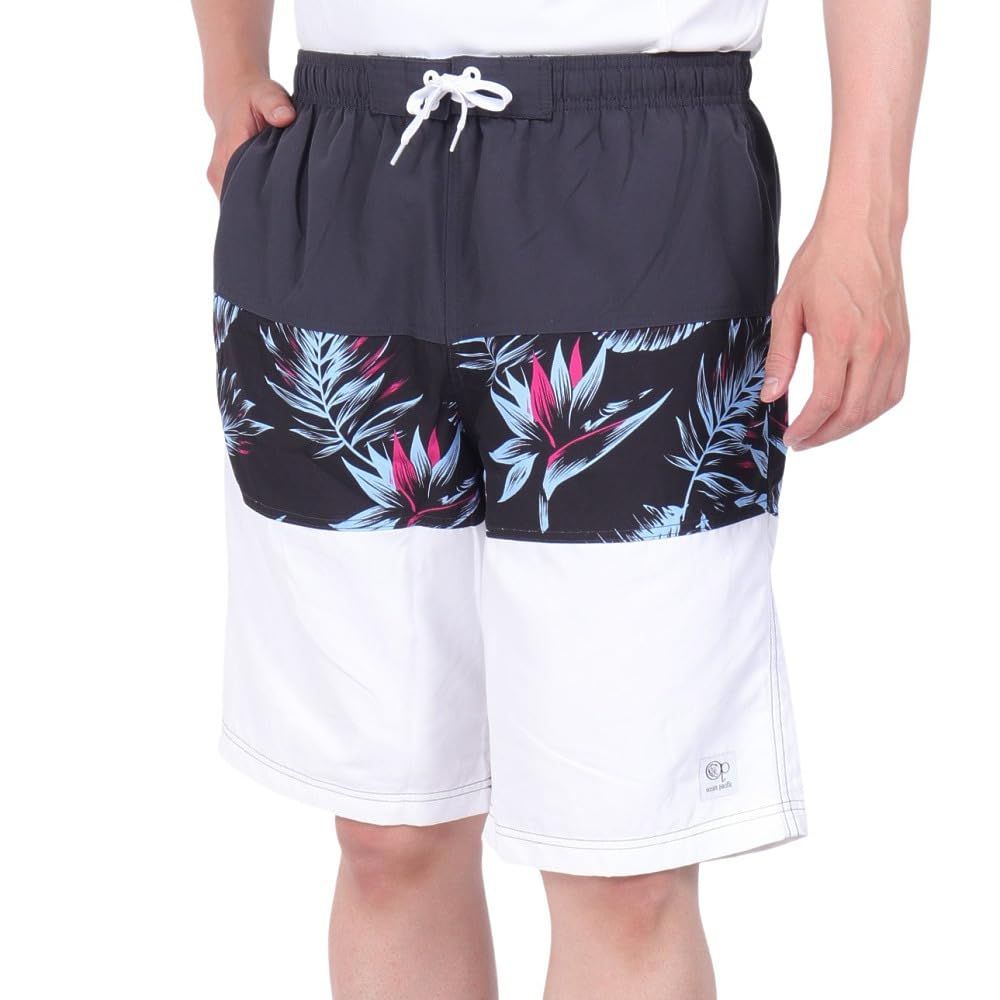 オーシャンパシフィック（Ocean Pacific） 水着 サーフパンツ トランクス 切替 インナー付き 514425WHT （ホワイト/Ｍ/Men's） 
